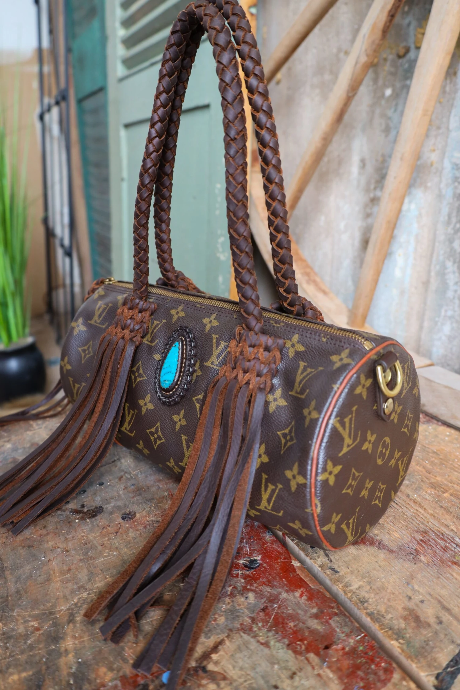 LEATHER AND VODKA PAPILLION PM CHOCOLATE 35CT BISBEE TURQUOISE BAG 9 LEATHER AND VODKA PAPILLION PM CHOCOLATE 35CT BISBEE TURQUOISE BAG - Image 9