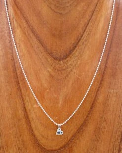 18" Sterling Silver WTF Necklace