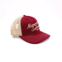 Maverick Saloon Cap In Red-Tan -Steelers Style 0D6A4092