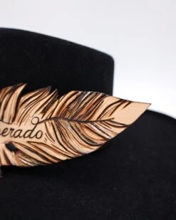 CASEY CURTIS DESPERADO LEATHER FEATHER HATBAND -Steelers Style 0D6A6663