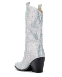 AZALEA WANG BOOSTS-WHITE RHINESTONE BOOT -Steelers Style 113 de3e76ac b257 424c 9b15 a6304bcd53f7