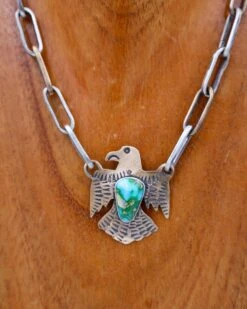 LOVE TOKENS MIXED METAL THUNDERBIRD TURQUOISE MELODY NECKLACE -Steelers Style 119 4ab0c25a 9b69 4934 a8d7 255839e49e6c