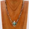 LOVE TOKENS MIXED METAL THUNDERBIRD TURQUOISE MELODY NECKLACE