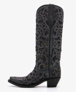 Corral Boots Corral Women's Glitter And Glam Boot In Black -Steelers Style 1222 a3589 03