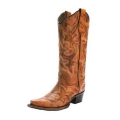 Corral Boots CIRCLE G BY CORRAL WOMEN'S TAN EMBROIDERED BOOT -Steelers Style 126353 DEFAULT m 1
