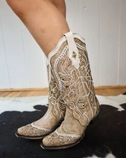 Corral Boots CORRAL WOMEN'S EMBROIDERED STUDDED CRYSTAL BOOT -Steelers Style 156 604723d7 b870 427d a6f6 9b253116c238