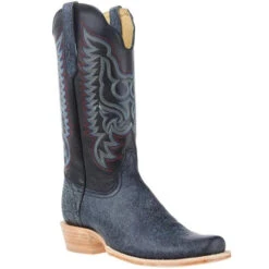 R. Watson Boots Men`s Blue Cape Buffalo Midnight Blue Sinatra Cowhide Top Boot