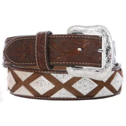 NOCONA PRO SERIES MEN'S HAIR-ON HIDE CONCHO BELT