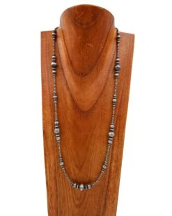32" NAVAJO PEARL MIX BEADS NECKLACE