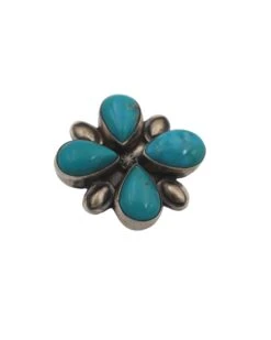4 TURQUOISE TEARDROPS RING- SIZE 5.5 -Steelers Style 228 2fda89d3 3533 4f01 9513 e8f3141290df