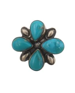 4 TURQUOISE TEARDROPS RING- SIZE 5.5 -Steelers Style 230 2c144910 09f4 4291 ac8c f611196e1ba2