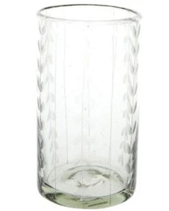 ROSE ANN HALL HERRINGBONE TALL GLASS- CRYSTAL