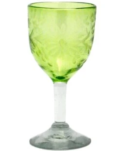 ROSE ANN HALL CONDESSA WINE GLASS- VERDE