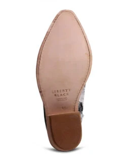 LIBERTY BLACK WOMEN'S MARINA PELO GRANIZO BLANCO NEGRO BOOTIE -Steelers Style 247078 1200 auto
