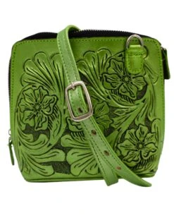 QUE CHULA CATALINA CHICA METALLIC GREEN PURSE