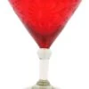 ROSE ANN HALL CONDESSA MARTINI GLASS- RED