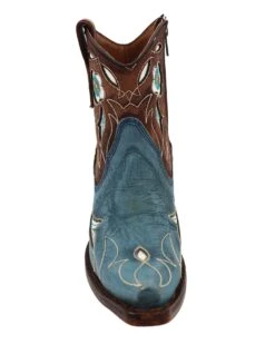 Corral Boots CIRCLE G BY CORRAL WOMEN'S BLUE AND BROWN FLORAL INLAY BOOT -Steelers Style 274 40f4c3b5 579b 4f4d 8c2c 83c8e0ddaf88