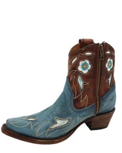 Corral Boots CIRCLE G BY CORRAL WOMEN'S BLUE AND BROWN FLORAL INLAY BOOT -Steelers Style 276 1d16a27a a7f9 4edd 9dc1 3db82b87015f