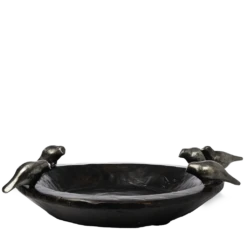 JAN BARBOGLIO 5 BIRDS WOODEN BOWL