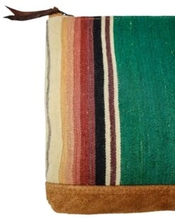 TOTEM SALVAGED ZIP SERAPE LEATHER APPLIQUE POUCH -Steelers Style 35 7eba522c b686 4639 bebd 88f668b60e15