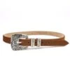 WESTERN HAIR ON HIDE 3 PIECE BUCKLE BELT