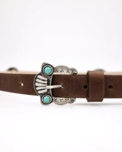 CONCHO WITH TURQUOISE STONES BELT -Steelers Style 45 6a3d5021 fab7 4be9 9cf3 2579f8f562a7