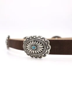 CONCHO WITH TURQUOISE STONES BELT -Steelers Style 46 86180730 54a4 478b 869b 4cb7139db5ef