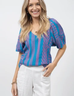 IVY JANE LANTERN SLEEVE BLOUSE -Steelers Style 650321 I 2 1