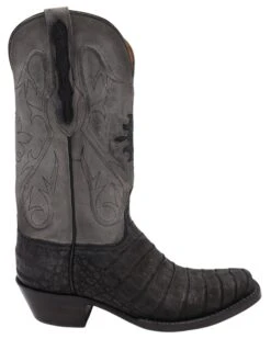 BLACK JACK MEN'S SUEDED CAIMAN BELLY BOOT
