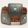 CUTOUT WITH CONCHO TURQUOISE STONE BELT