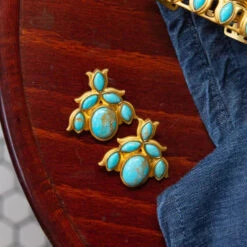 CHRISTINA GREENE BLUEBELL STUD EARRINGS - TURQUOISE -Steelers Style BLUEBELLSTUDEARRINGS TURQUOISE 2 600x f365ec3e 4ca7 49ac 865a 51c8827a70a5
