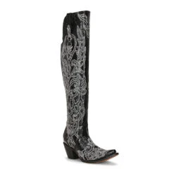 Steelers Style 28 Corral Boots CORRAL WOMEN'S EMBROIDERY STUDS TALL TOP BOOT