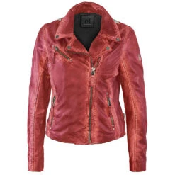 MAURITIUS WOMEN'S CHRISTY STAR WITH BUCKLES JACKET- RED -Steelers Style CHIRSTYRFREDfront