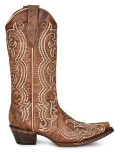 Corral Boots CIRCLE G BY CORRAL WOMEN'S SEQUENCE EMBROIDERY BOOT -Steelers Style COR202205 0011 L5893 boot 01 36717
