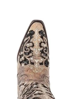 Corral Boots CORRAL WOMEN'S INLAY EMBROIDERED STUDDED CRYSTAL BOOT 7 Corral Boots CORRAL WOMEN'S INLAY EMBROIDERED STUDDED CRYSTAL BOOT -Steelers Style CORRAL4 b29ec42a cd3c 4a47 9043 663e6df3135b