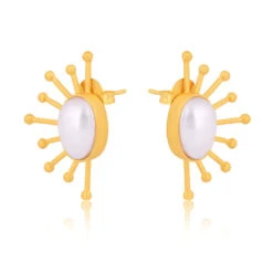 CHRISTINA GREENE RAY OF SUNSHINE PEARL EARRING -Steelers Style Christina Greene Ray of Sunshine Stud Earrings Pearl 2 600x f4efb968 db9d 4fc9 8963 97617f4d7d1a