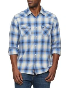 FLAG AND ANTHEM FINDLAY VINTAGE WASHED WESTERN SHIRT -Steelers Style DS SP23WS1164 FINDLAY LS VINTAGE WASH WESTERN SHIRT BLUE BLACK WHITE 975 1800x1800 e4dfcda0 a257 4c99 9824 bc7a4626d15d