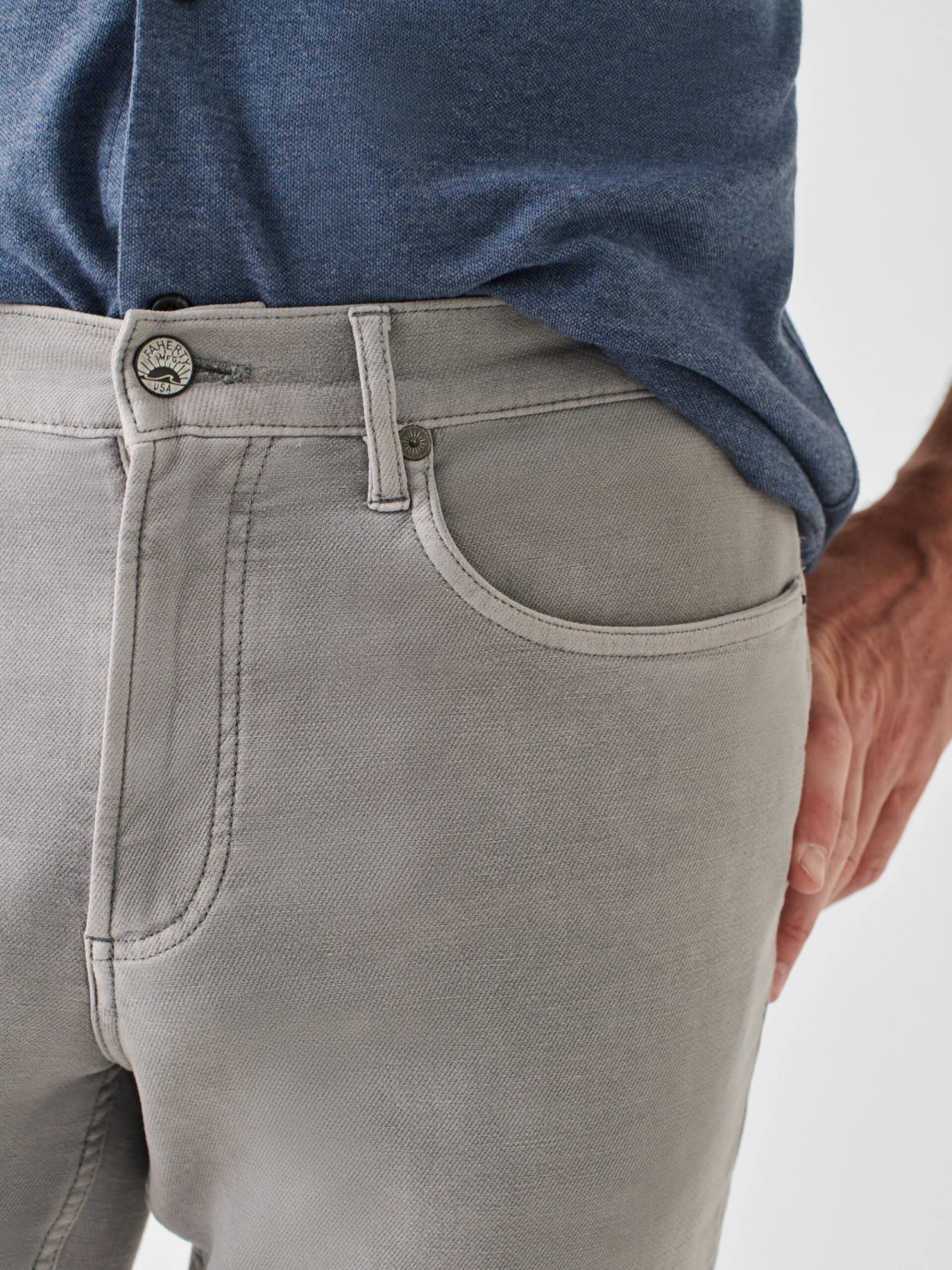 Faherty Men's Stretch Terry 5-Pocket Jean 3 Faherty Men's Stretch Terry 5-Pocket Jean - Image 3