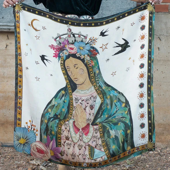 LADY OF GUADALUPE 35X35 SCARF BY DOLAN GEIMAN 2 LADY OF GUADALUPE 35X35 SCARF BY DOLAN GEIMAN - Image 2