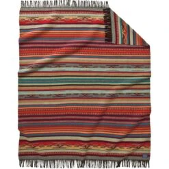 PENDLETON FRINGED CHIMAYO GARNET THROW