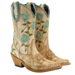 LIBERTY BLACK WOMEN'S GARDEN MANTEQUILLA FLORAL BOOT -Steelers Style LB 7129143 WH 6986 STTch