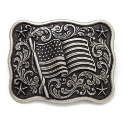 AMERICAN FLAG BELT BUCKLE