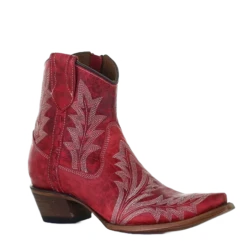 Corral Boots CIRCLE G BY CORRAL WOMEN'S RED EMBROIDERY ANKLE BOOT -Steelers Style Myproject 2023 04 17T084144.820