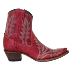 Corral Boots CIRCLE G BY CORRAL WOMEN'S RED EMBROIDERY ANKLE BOOT