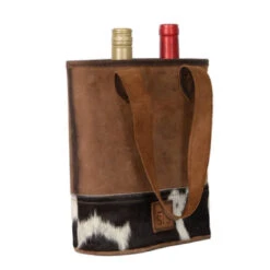 STS COWHIDE DOUBLE WINE BAG