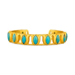 CHRISTINA GREENE PETALS CUFF - TURQUOISE