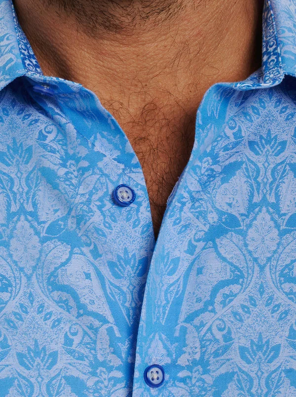 ROBERT GRAHAM HIGHLAND LONG SLEEVE WOVEN SHIRT- LIGHT BLUE 3 ROBERT GRAHAM HIGHLAND LONG SLEEVE WOVEN SHIRT- LIGHT BLUE - Image 3