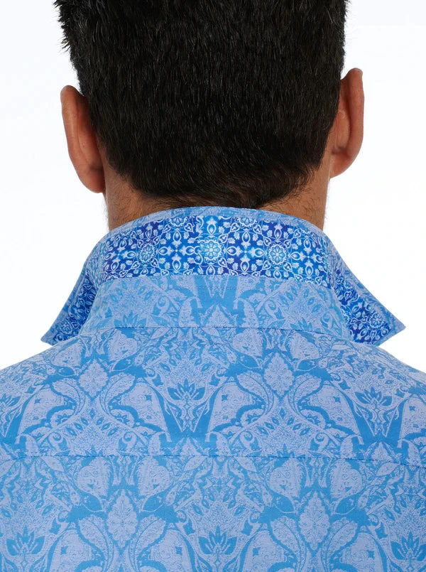 ROBERT GRAHAM HIGHLAND LONG SLEEVE WOVEN SHIRT- LIGHT BLUE 4 ROBERT GRAHAM HIGHLAND LONG SLEEVE WOVEN SHIRT- LIGHT BLUE - Image 4