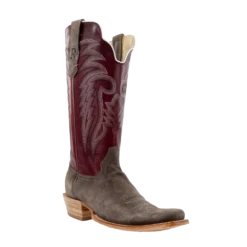 R. WATSON MEN'S ROUGHOUT CHARCOAL BOOT