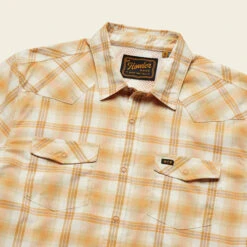 HOWLER MEN'S H Bar B Tech Longsleeve Shirt- HOME TEAM -Steelers Style S23 LS Shirts HBarB Tech Leon Plaid Home Team Flat Angle